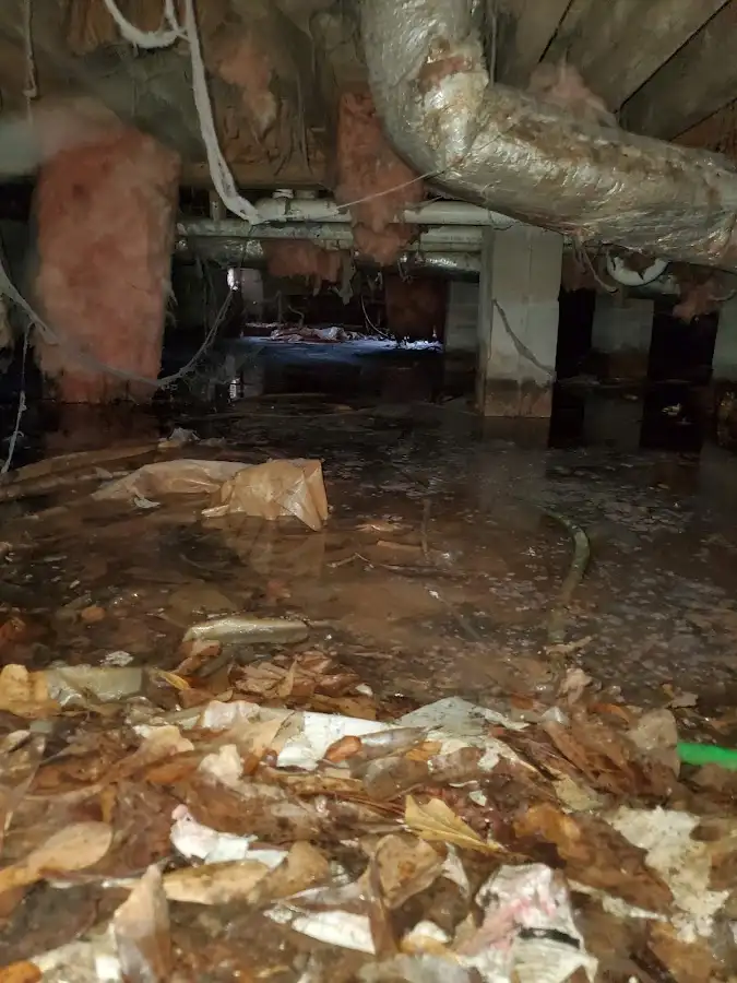Crawl space flood assessment for Commercial Water Damage Restoration in Warrensburg